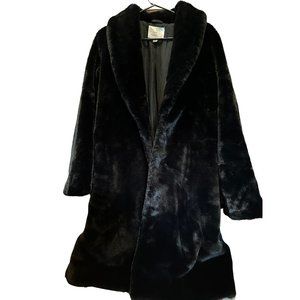 Size Medium Black Faux Fur Coat